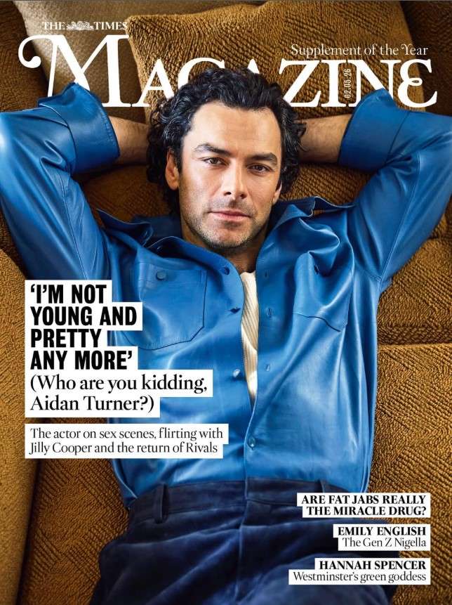 Aidan Turner on cover of Times Magazine